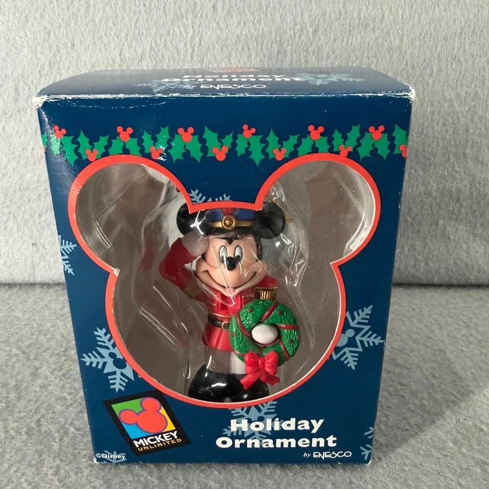 Vtg Enesco Disney‎ Tree-rific Treasures Mickey Mouse Soldier Christmas Ornament